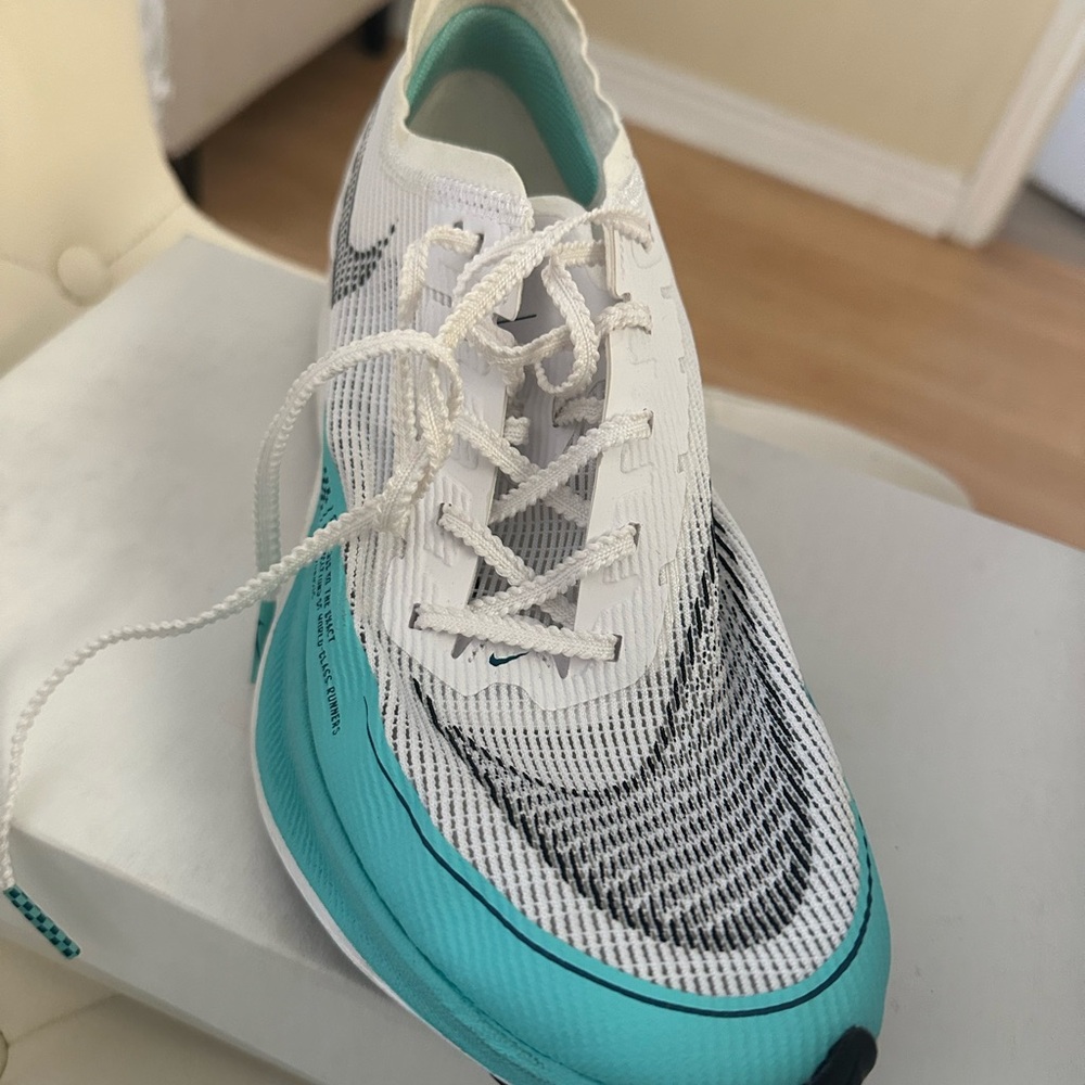 Nike White and Blue Athletic Shoes